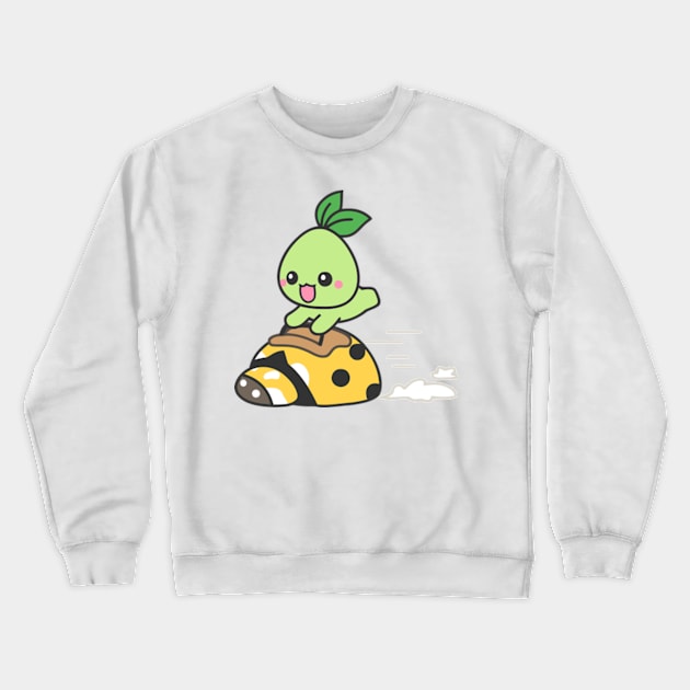 Lost Ark Merch Lostark Mokoko And Ladybug Crewneck Sweatshirt by L-Ison